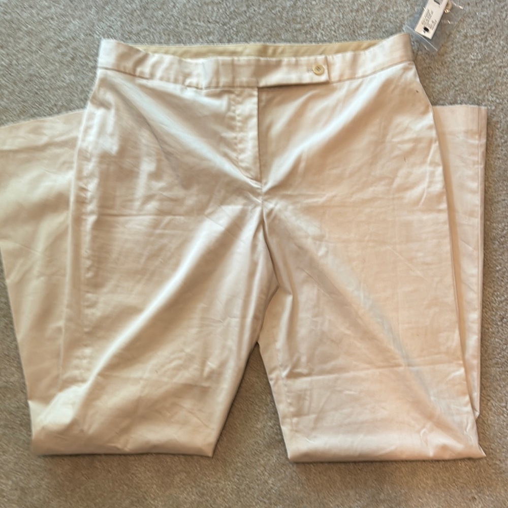 Dkny Cream Tailored Trousers 32” -33” inseam